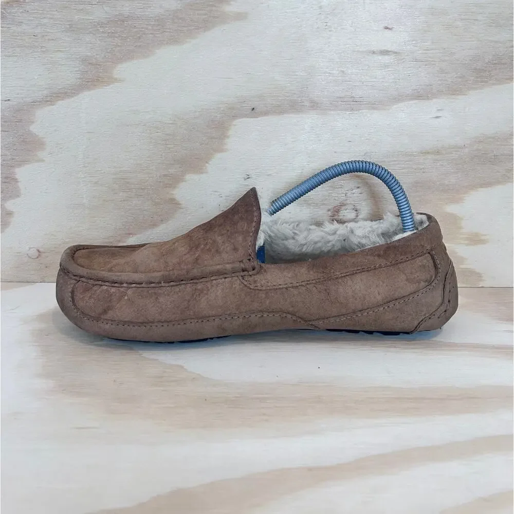 UGG Australia - Ascot - Moccasin Slipper - Brown - Men's - 9 - S/N 5775